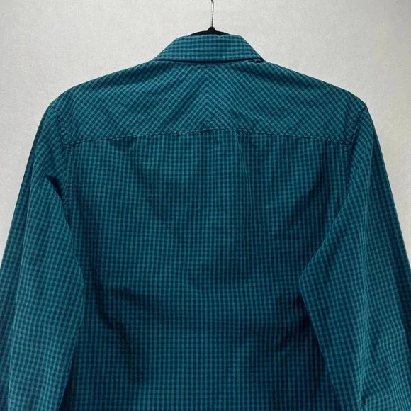 Penguin MunsingWear Shirt Mens Sz S Heritage Slim Fit Gingham Button Front Blue - Picture 5 of 10